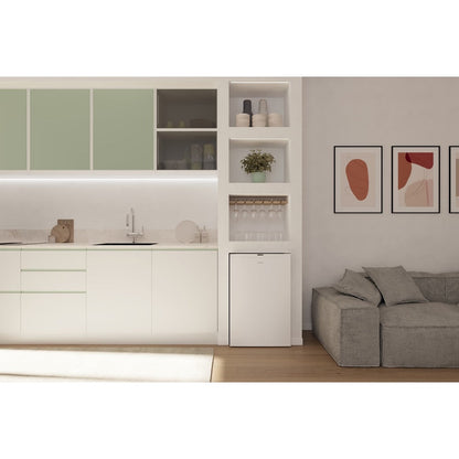 Frigorífico Mini Candy CNOQ-2-S-58-EW | 114L, Classe E, Portas reversíveis