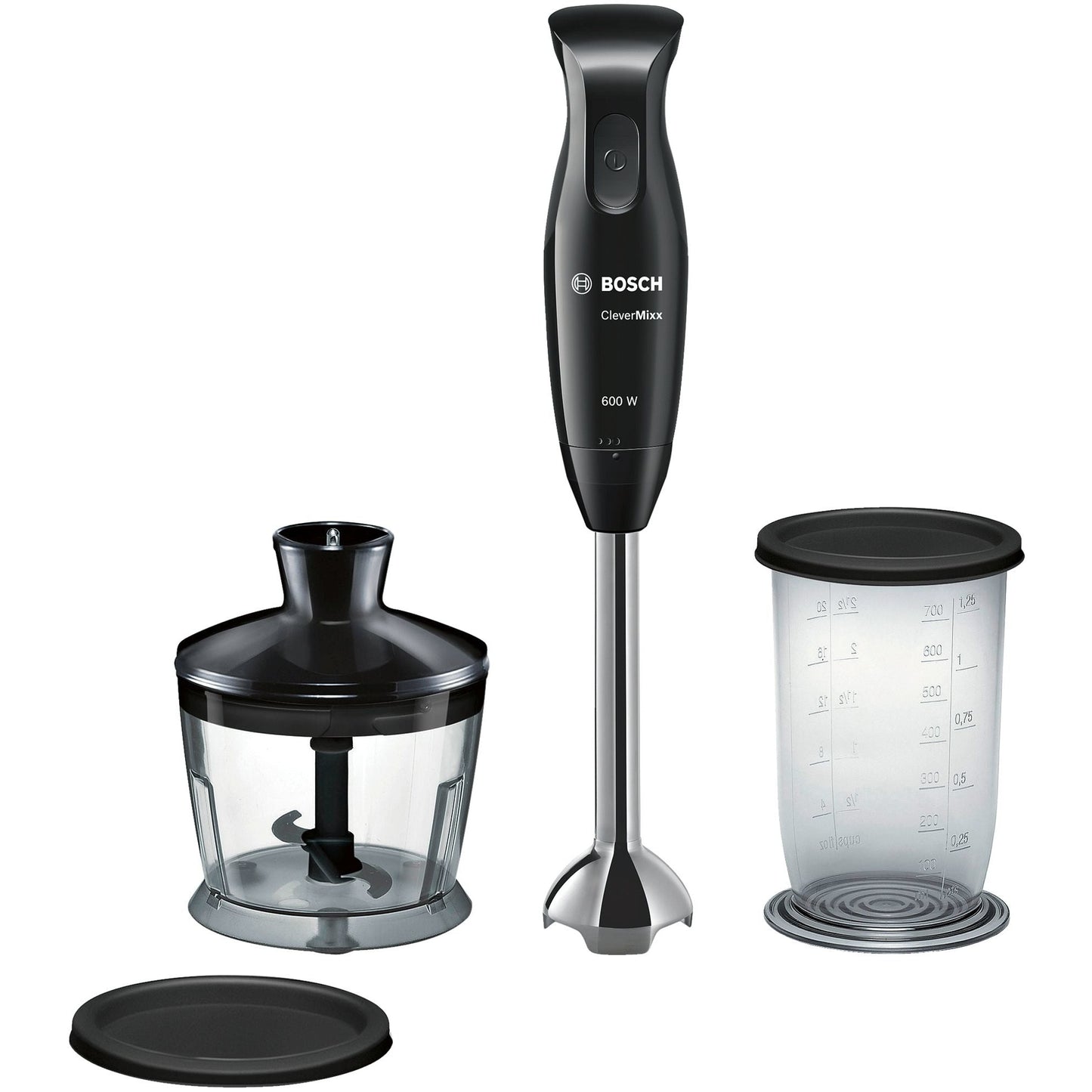 Varinha Bosch MSM2620B | 600W, QuattroBlade, Silenciosa, Leve, Picador e Copo Misturador