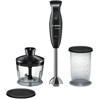Varinha Bosch MSM2620B | 600W, QuattroBlade, Silenciosa, Leve, Picador e Copo Misturador