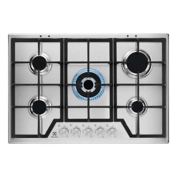 Placa a Gás Electrolux KGS7536SX | Grelhas Ferro, Inox, 75cm