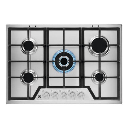 Placa a Gás Electrolux KGS7536SX | Grelhas Ferro, Inox, 75cm