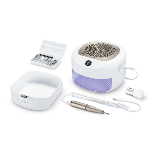 Conjunto Manicure/Pedicure Beurer MP200 | Cortador, UV/LED, Extrator