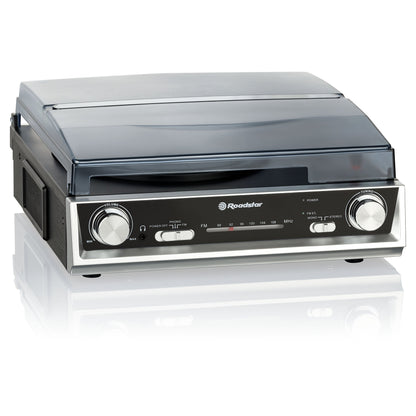 Gira-discos Roadstar TTR8634 | 33/45/78 rpm, Rádio FM, Amplificador
