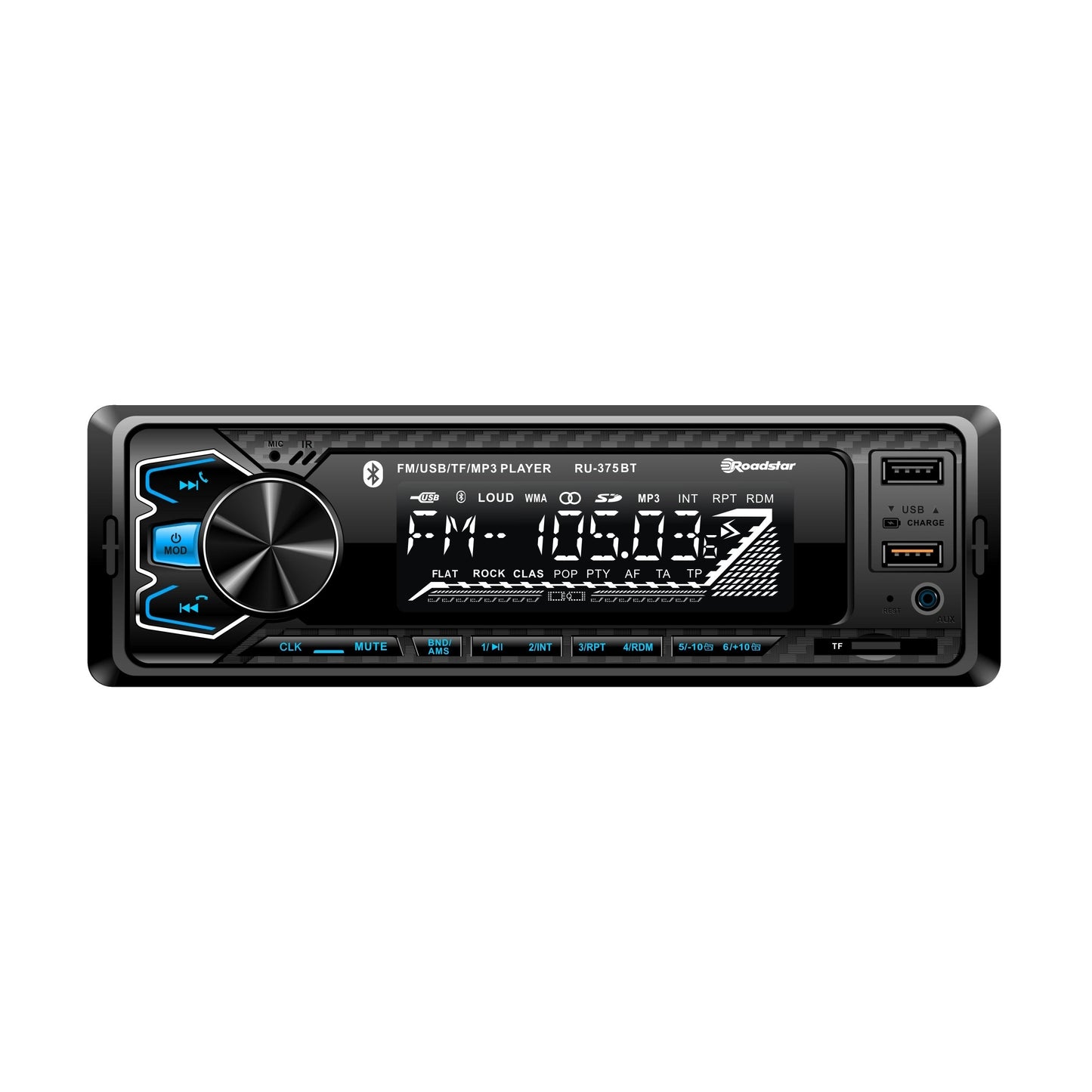 Autorádio Roadstar RU375BT | Bluetooth, USB, Mãos Livres