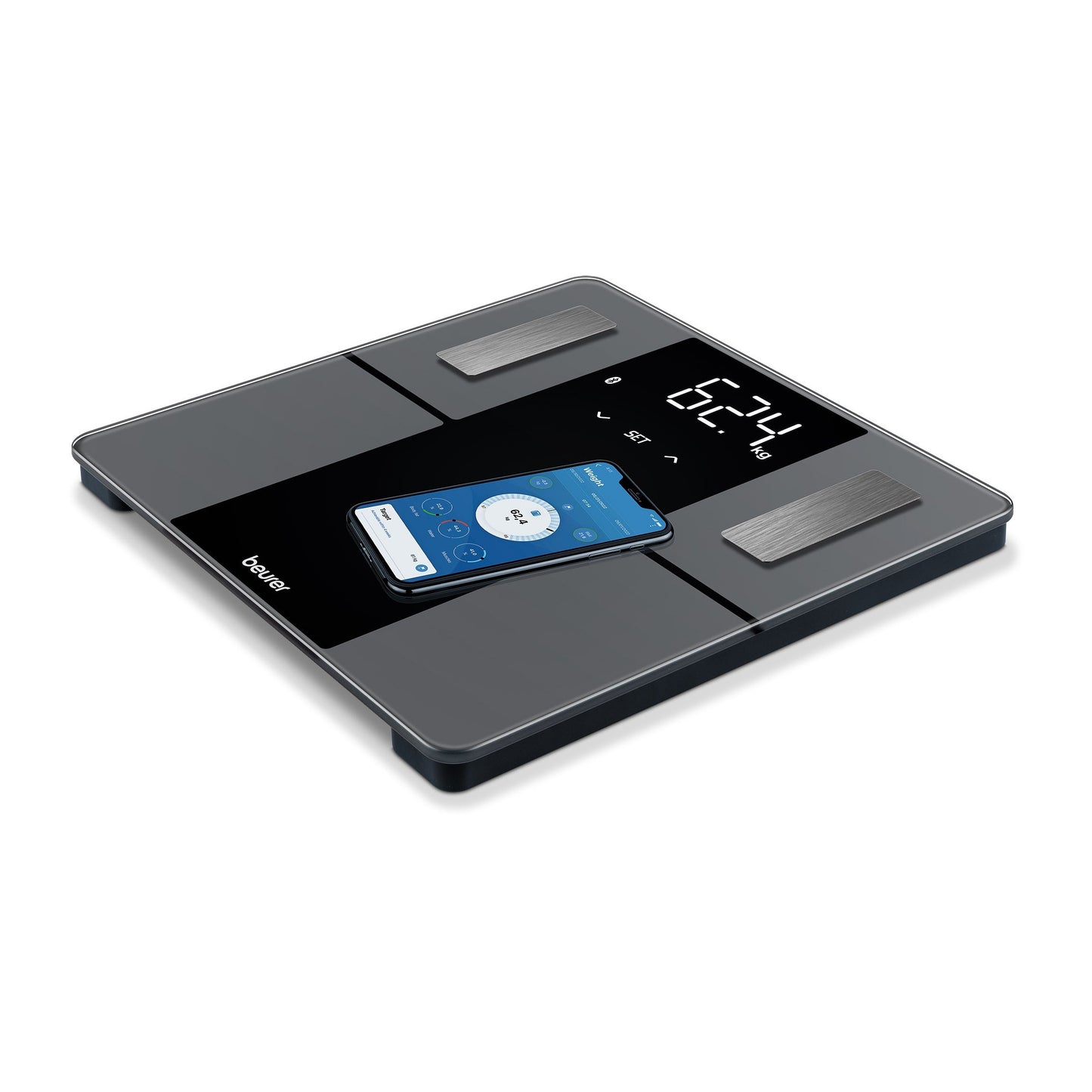 Balança Diagnóstico Beurer BF500 | Bluetooth, 180kg, Vidro