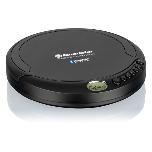 Leitor CD Portátil Roadstar PCD499BT | Bluetooth, Anti-choque 100s, LCD