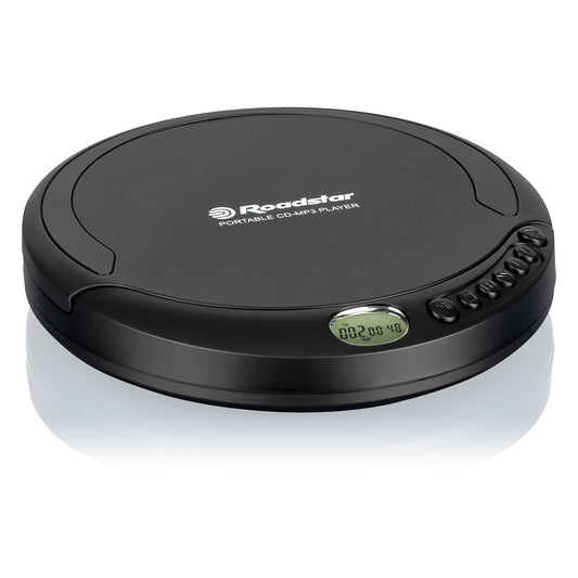 Leitor de CD Roadstar PCD498NMP | LCD, Anti-choque 100s, Pilhas AA