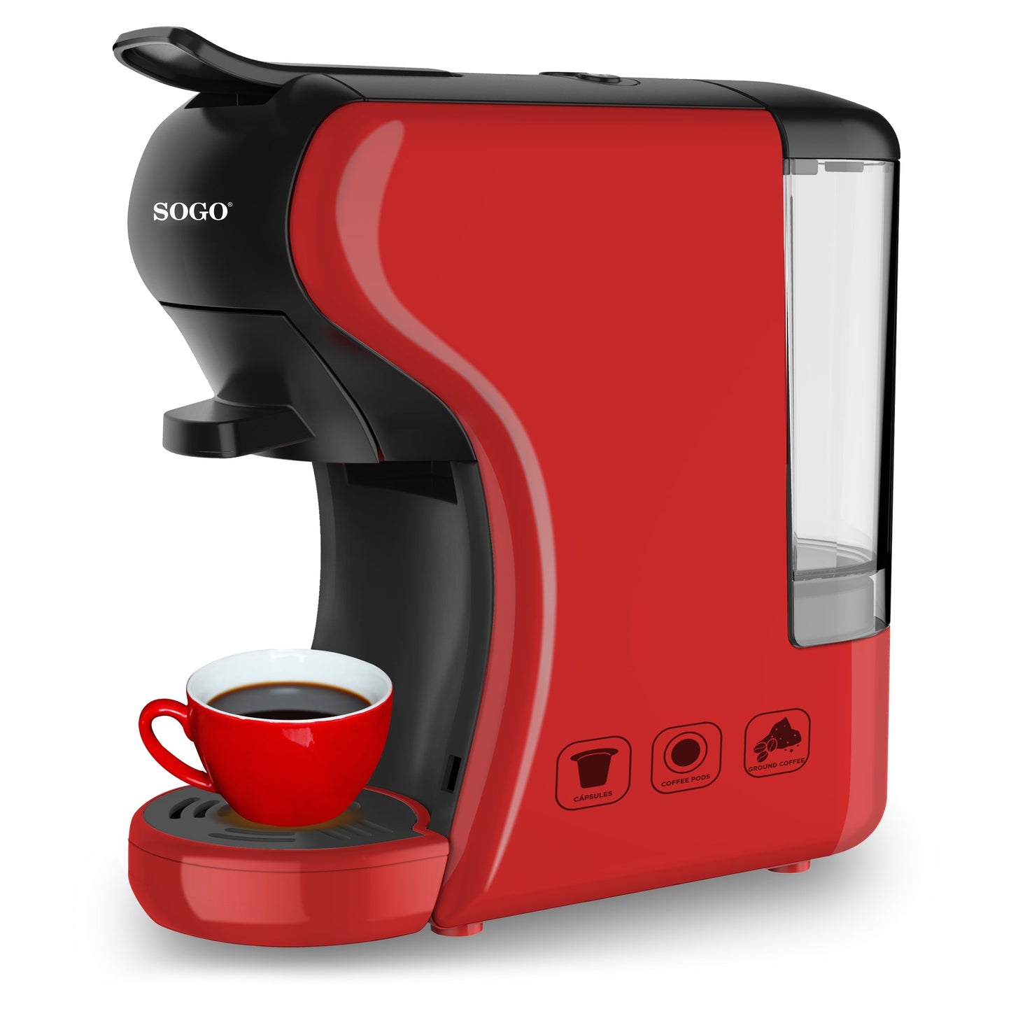 Máquina de Café Cápsulas Sogo CAFSS5675R | 19 bar, 0.6L