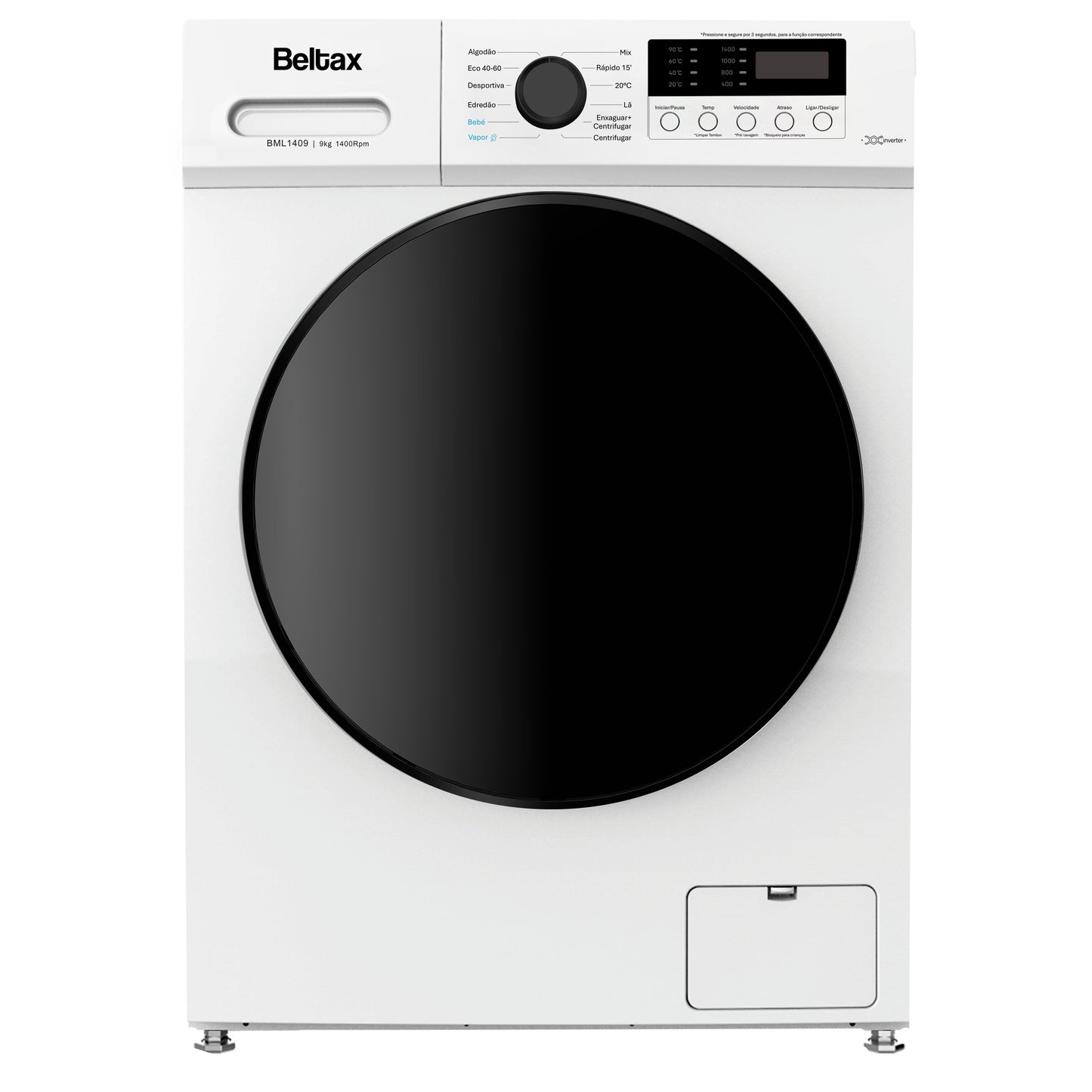 Máquina de Lavar Roupa Beltax BML1409 | 9 kg, 1400 rpm, Classe A