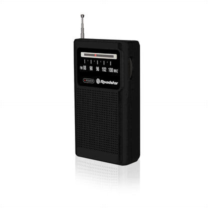 Rádio Roadstar TRA1230/BK | FM, Pilhas, Saída Auriculares