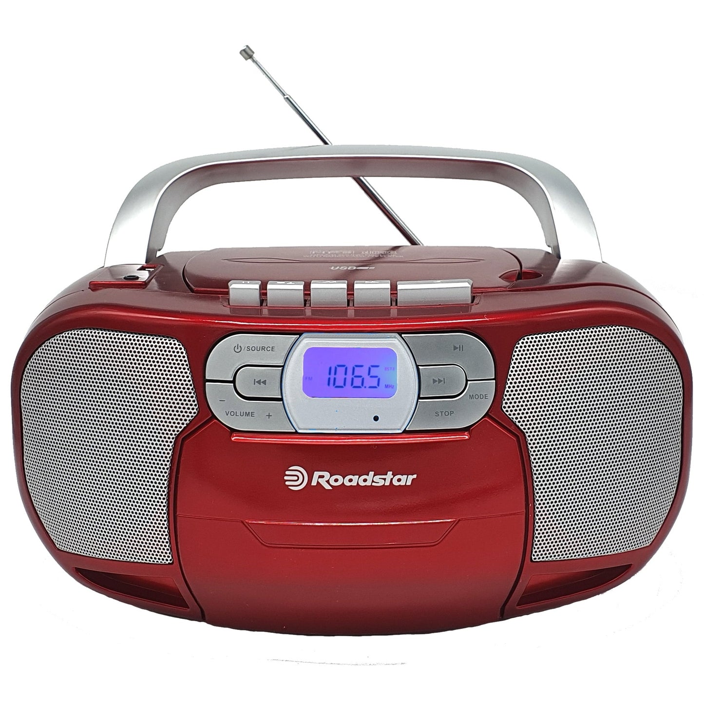 Rádio Roadstar RCR4635UMP/RD | CD, Cassete, USB