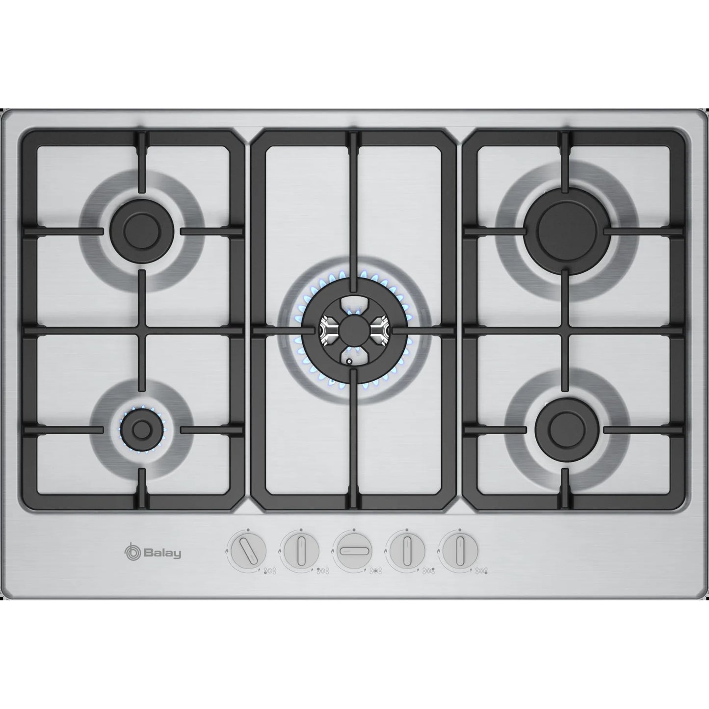 Placa a Gás Balay 3ETX576CB | 5 Queimadores, Aço Inox, GasStop