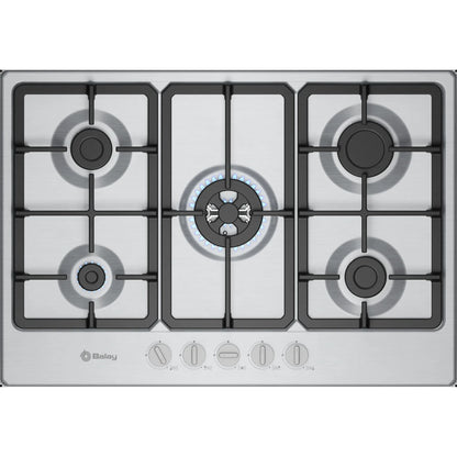 Placa a Gás Balay 3ETX576CB | 5 Queimadores, Aço Inox, GasStop