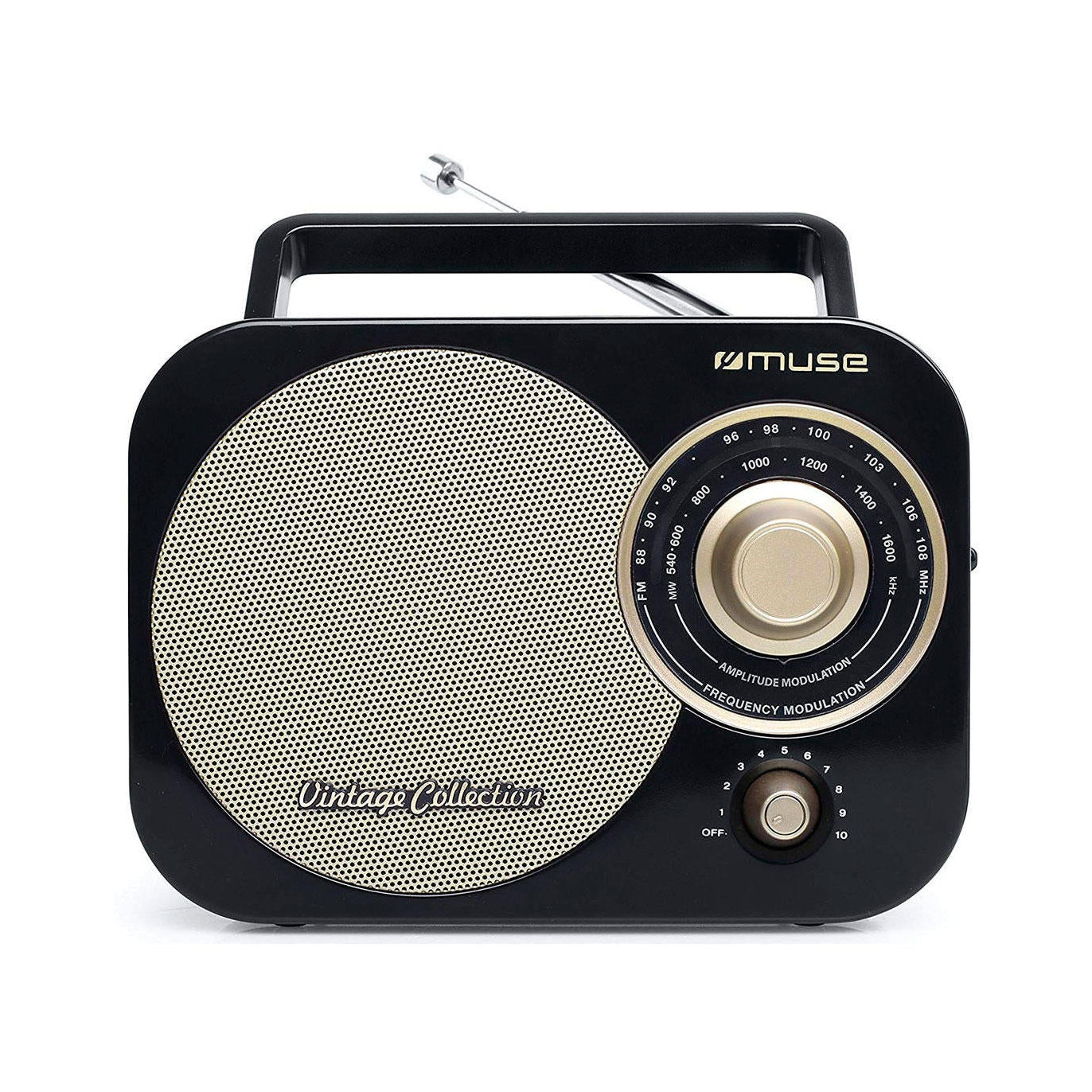 Rádio Portátil MUSE M-055 RB | FM/MW, Antena FM, Entrada Aux