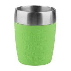 Caneca Térmica Tefal K3080314 | 0.2L, Inox e Silicone, Verde