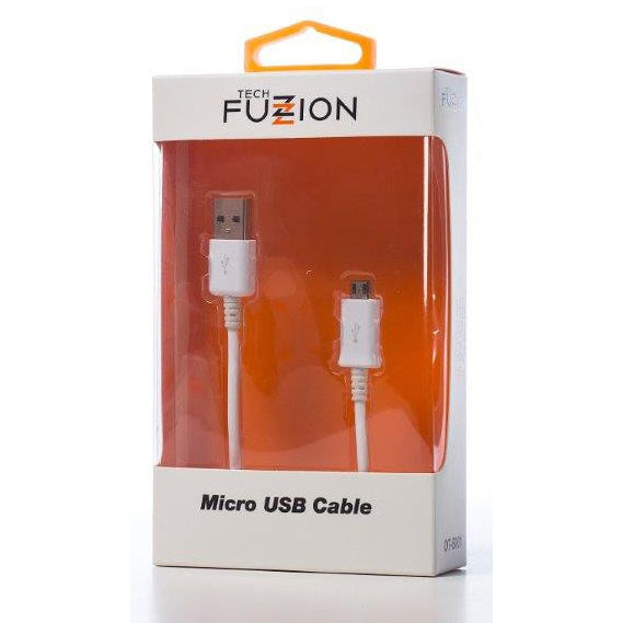 Cabo USB-Micro USB Tech Fuzzion ACECAB6001WH | 1m, USB 2.0, Branco