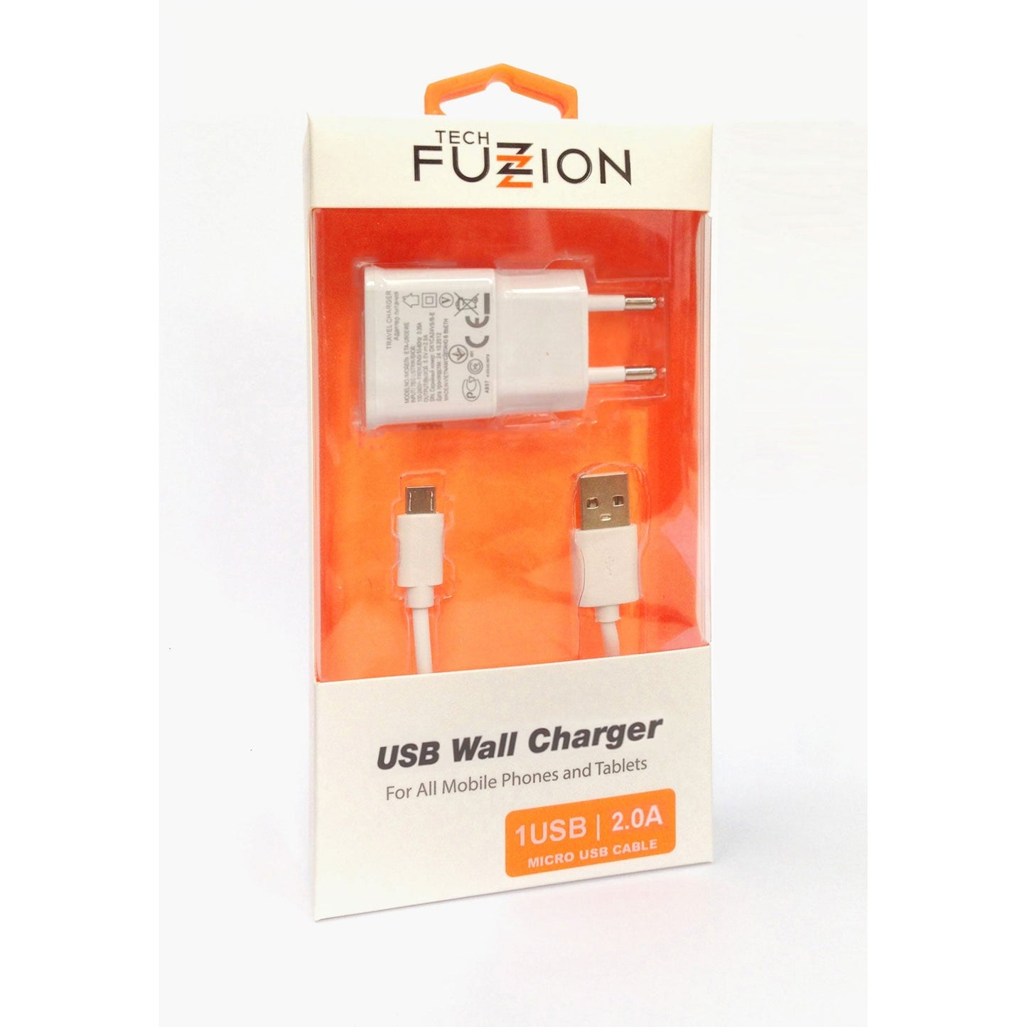 Carregador USB Tech Fuzzion ACECHA0582WH | Cabo Micro-USB