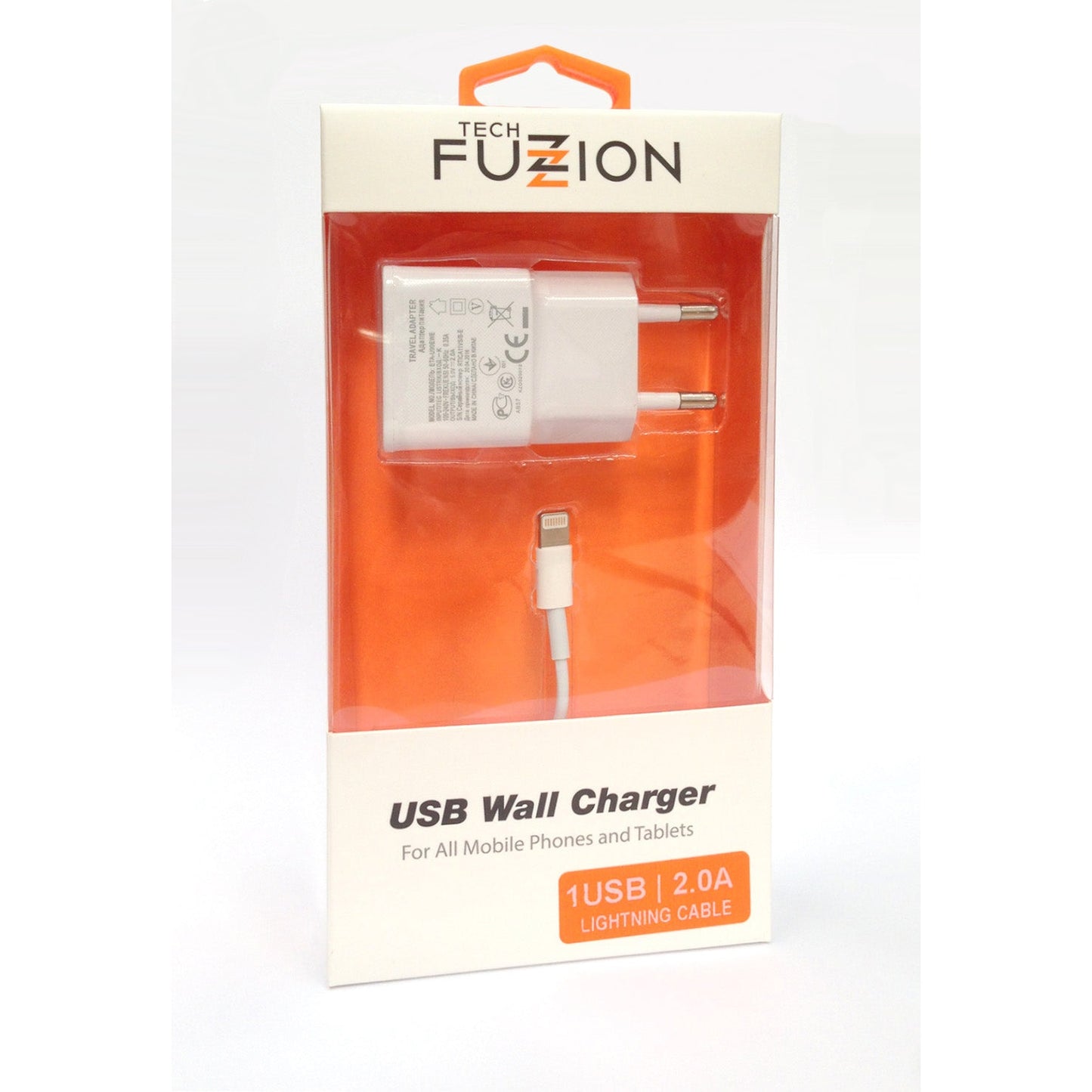 Carregador Tech Fuzzion ACECHA0583WH | 1 USB, 2A, Lightning