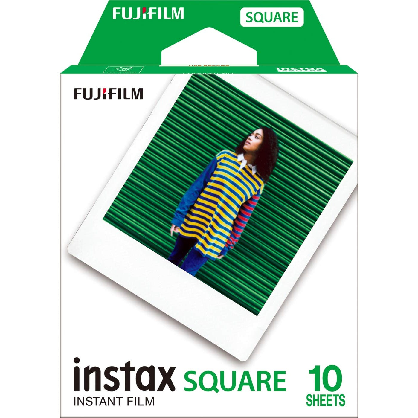Papel Fotográfico Fujifilm Instax Square | 10 Folhas, 800 ISO, 62x62mm