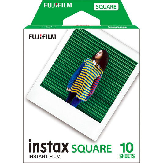 Papel Fotográfico Fujifilm Instax Square | 10 Folhas, 800 ISO, 62x62mm