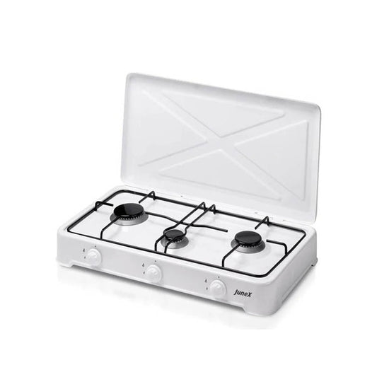 Fogareiro Junex 5329 | 3 Bocas, Branco, Gás Butano
