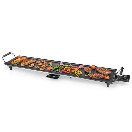 Grelhador Teppanyaki NEDIS FCTE110EBK90 | 1800W, 90x23cm, Termostato Ajustável