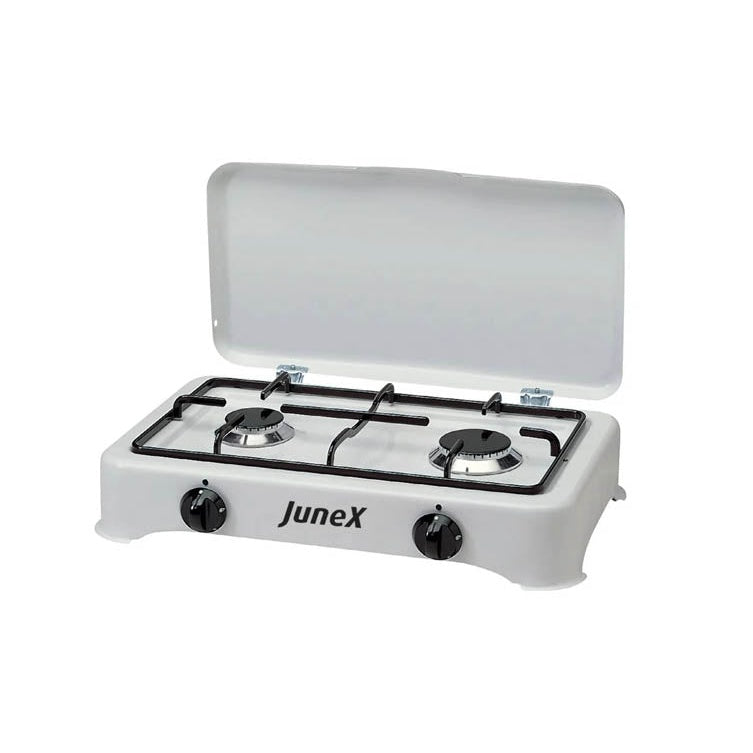 Fogareiro Junex 5327 | 2 Bocas, Butano, Branco