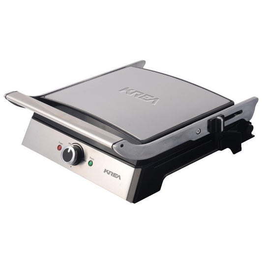 Grelhador de Placas Krea GR65 | 2400W, Inox, Placas Reversíveis
