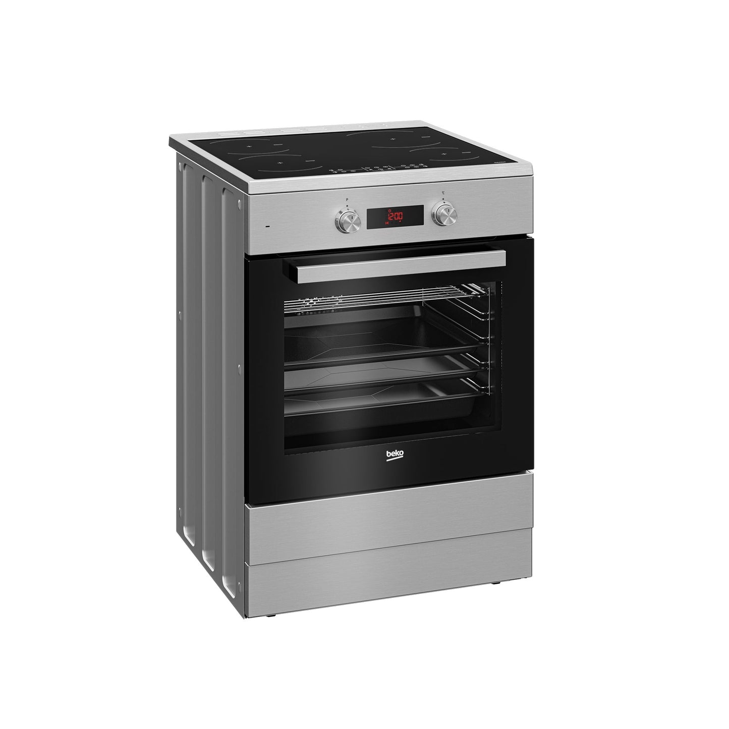 Fogão Indução BEKO FSM89302GXS | 4 Zonas, Forno Elétrico, 72L