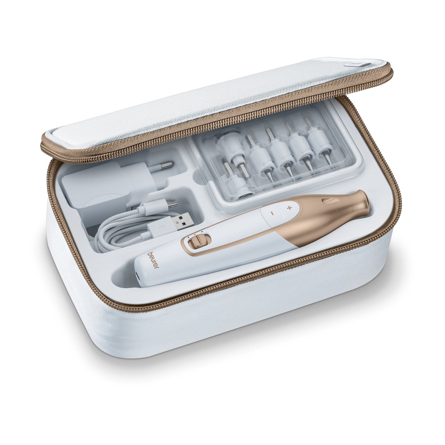 Conjunto Manicure/Pedicure Beurer MP64 | 10 Acessórios, Safira, Feltro