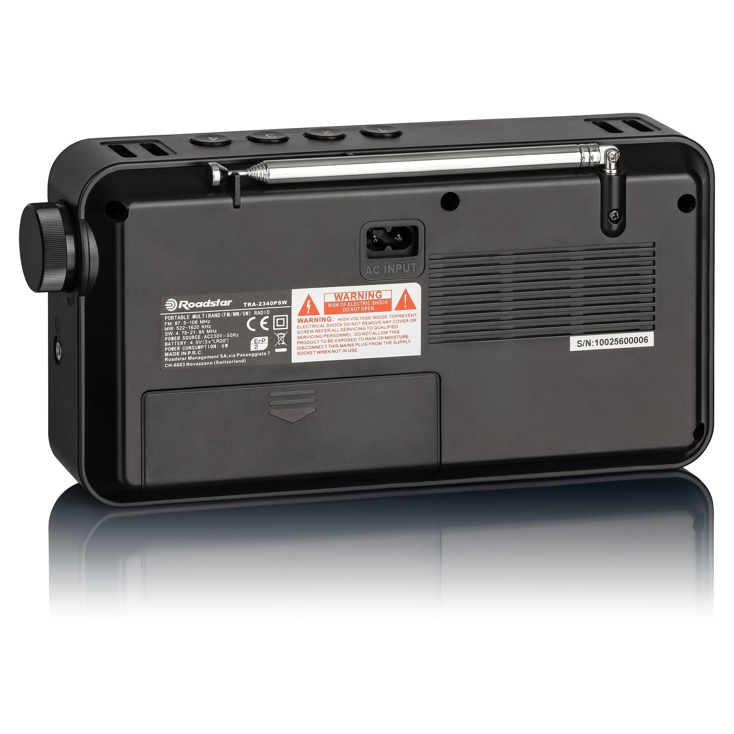 Rádio Roadstar TRA2340PSW | AM/FM/SW, Digital, Pilhas