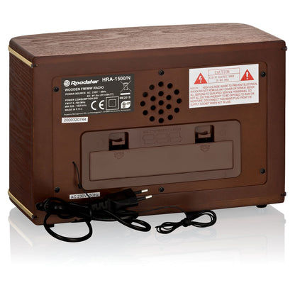 Rádio Roadstar HRA1500/N | FM/MW, Analógico, Madeira