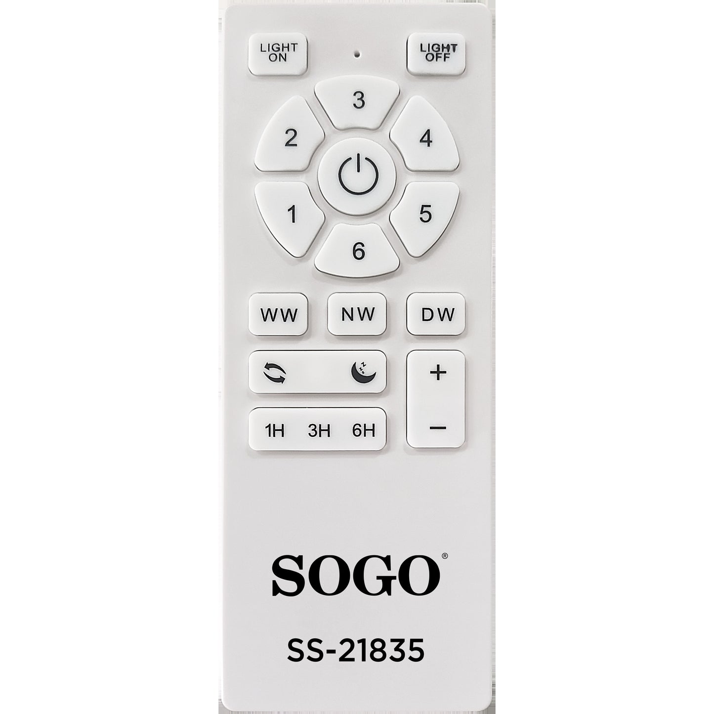 Ventoinha de Teto Sogo VENSS21835 | 132cm, 6 velocidades, LED