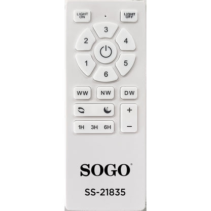 Ventoinha de Teto Sogo VENSS21835 | 132cm, 6 velocidades, LED