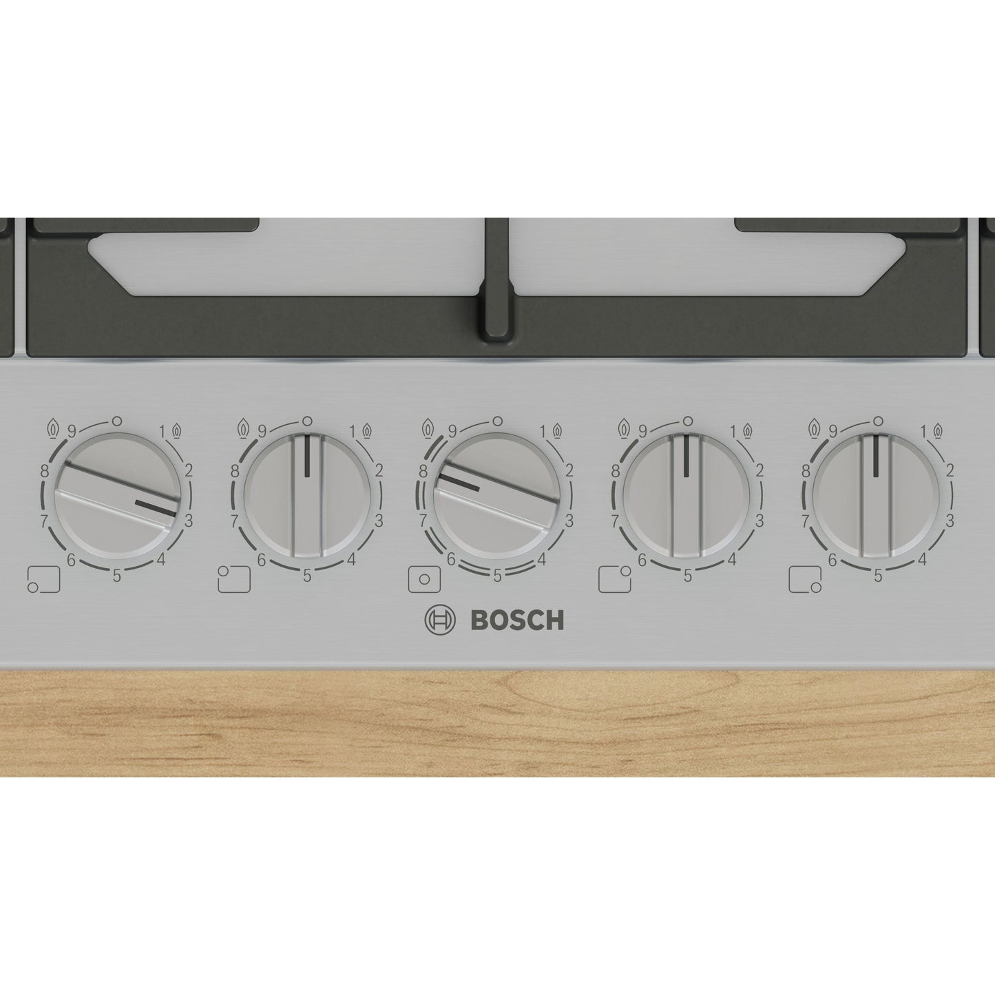 Placa a Gás BOSCH PCR9A5I90 | 5 Queimadores, Inox, 90cm
