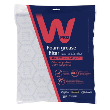 Filtro de Gordura Whirlpool C00380031 | 470x970mm | Exaustor, Original