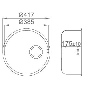 Lava-Louças RODI Pio Mithus | Aço Inox Polido, 1 Cuba, Inferior