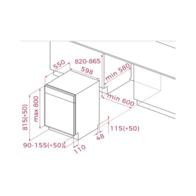 Máquina de Lavar Loiça Encastre Teka DFI 46960 | 14 talheres, 60 cm