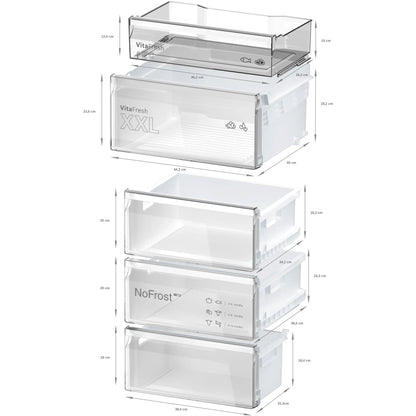 Combinado Bosch KGN392XCF | 363L, No Frost, VitaFresh