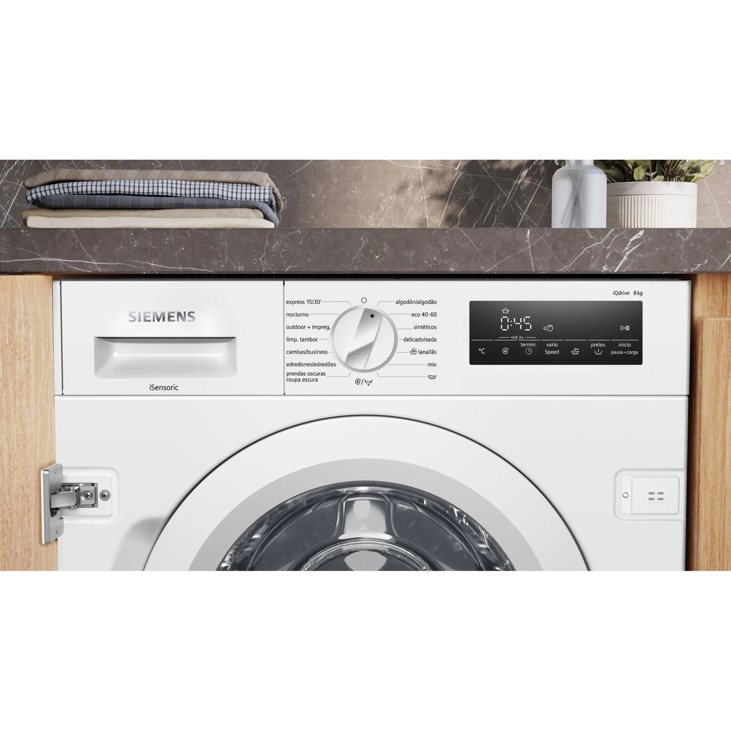 Máquina de Lavar Roupa Encastre Siemens WI14W542ES | 8 kg, 1400 rpm, C
