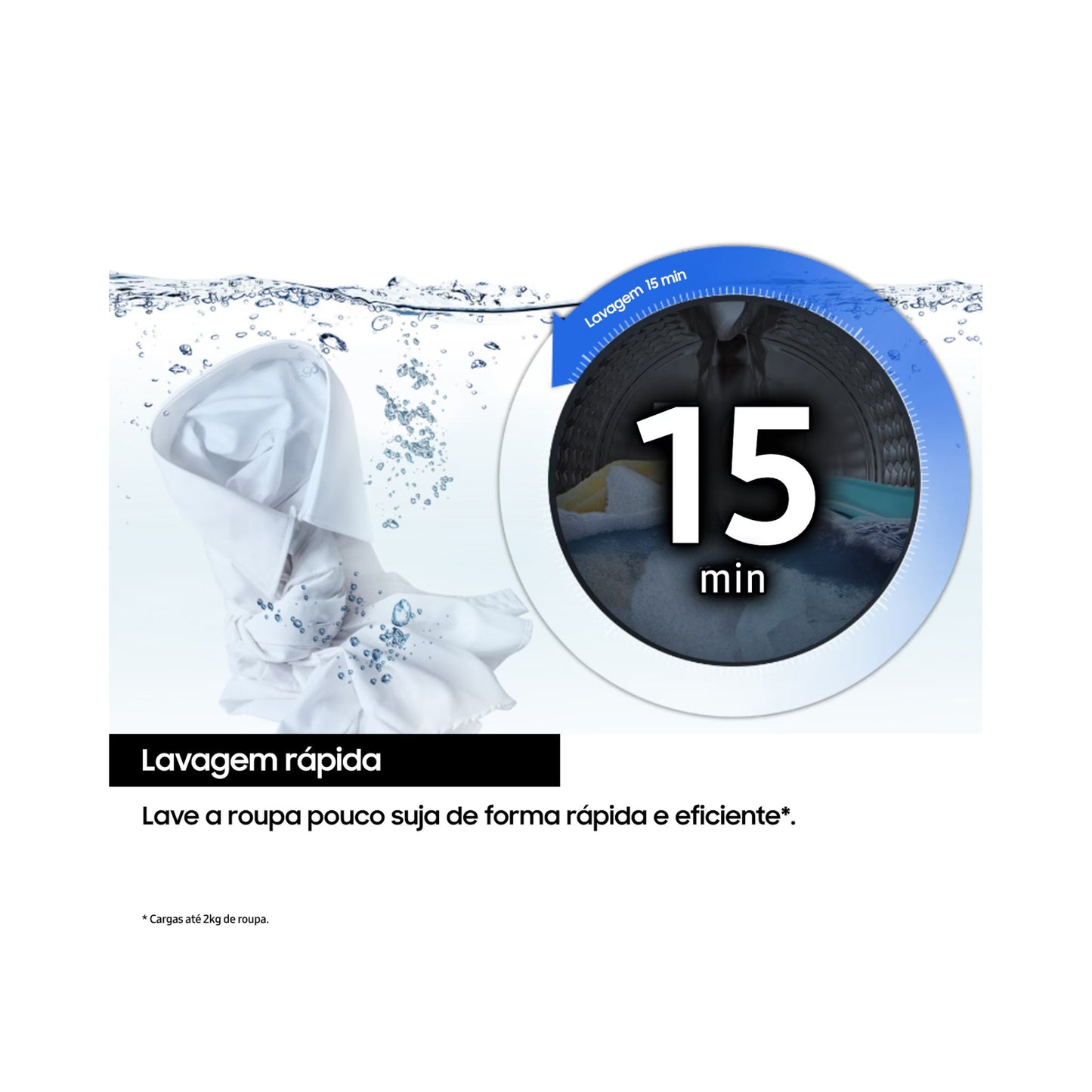 Máquina de Lavar Roupa SAMSUNG WW80FG3M05AW | 8kg, Classe A