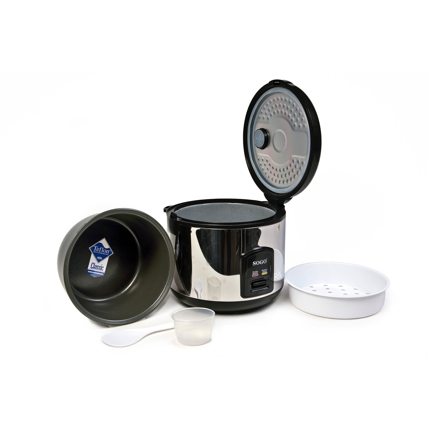 Arrozeira Elétrica Sogo ARROZ10085 | 1.8L, Manter quente 12h, Inox