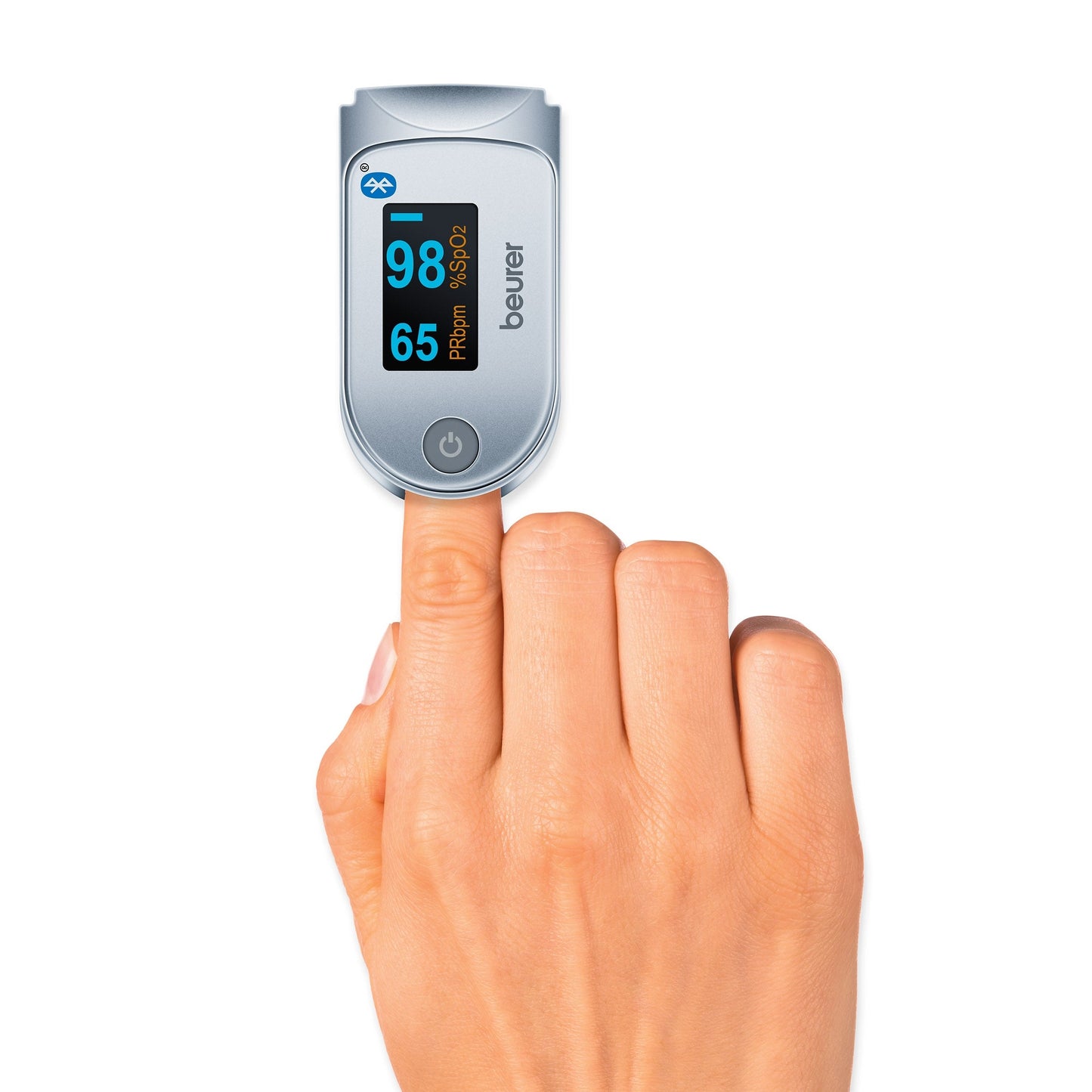 Pulsioximetro Beurer PO60 | Bluetooth, 100 posições de memória, Compacto