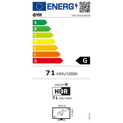 TV Vox 50GOU080B | 50", LED, 4K, Google TV