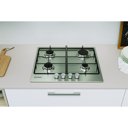 Placa a Gás Indesit THP 642 IX/I | 4 Queimadores, 59cm, Aço Inox