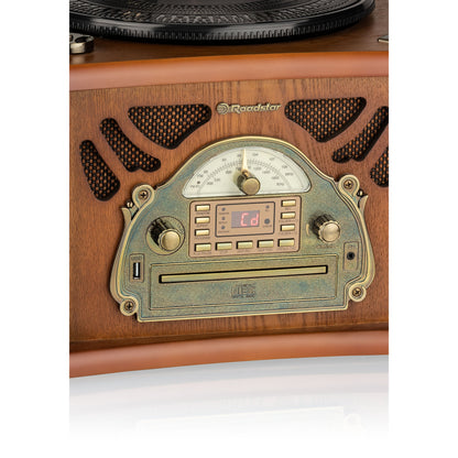 Leitor de Vinil Roadstar HIF1850TUMPK | Rádio AM/FM, CD, USB