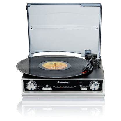 Gira-discos Roadstar TTR8634 | 33/45/78 rpm, Rádio FM, Amplificador
