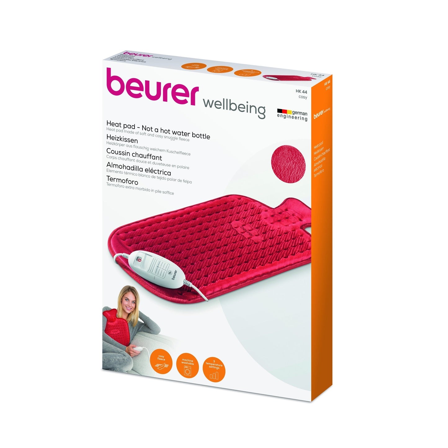 Almofada Elétrica Beurer HK44 | 50x30 cm, 3 níveis, 100W