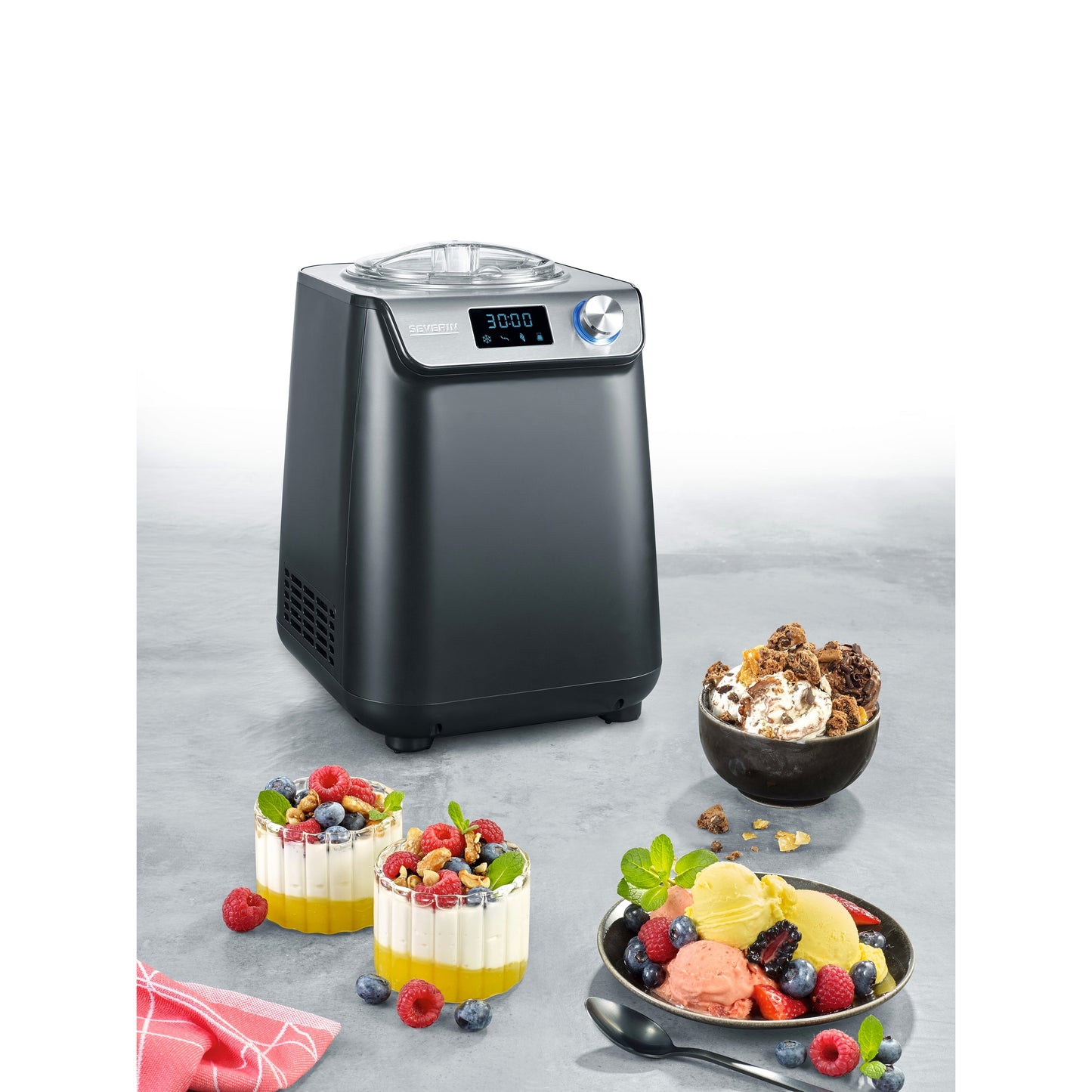 Máquina de Gelados Severin EZ7407 | 2-em-1, 135W, 1.2L