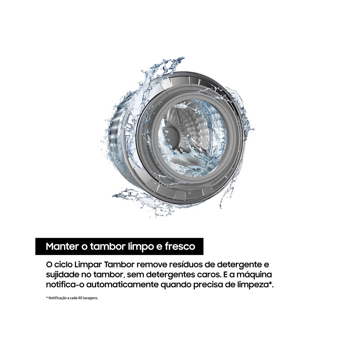 Máquina de Lavar Roupa SAMSUNG WW80FG3M05AW | 8kg, Classe A